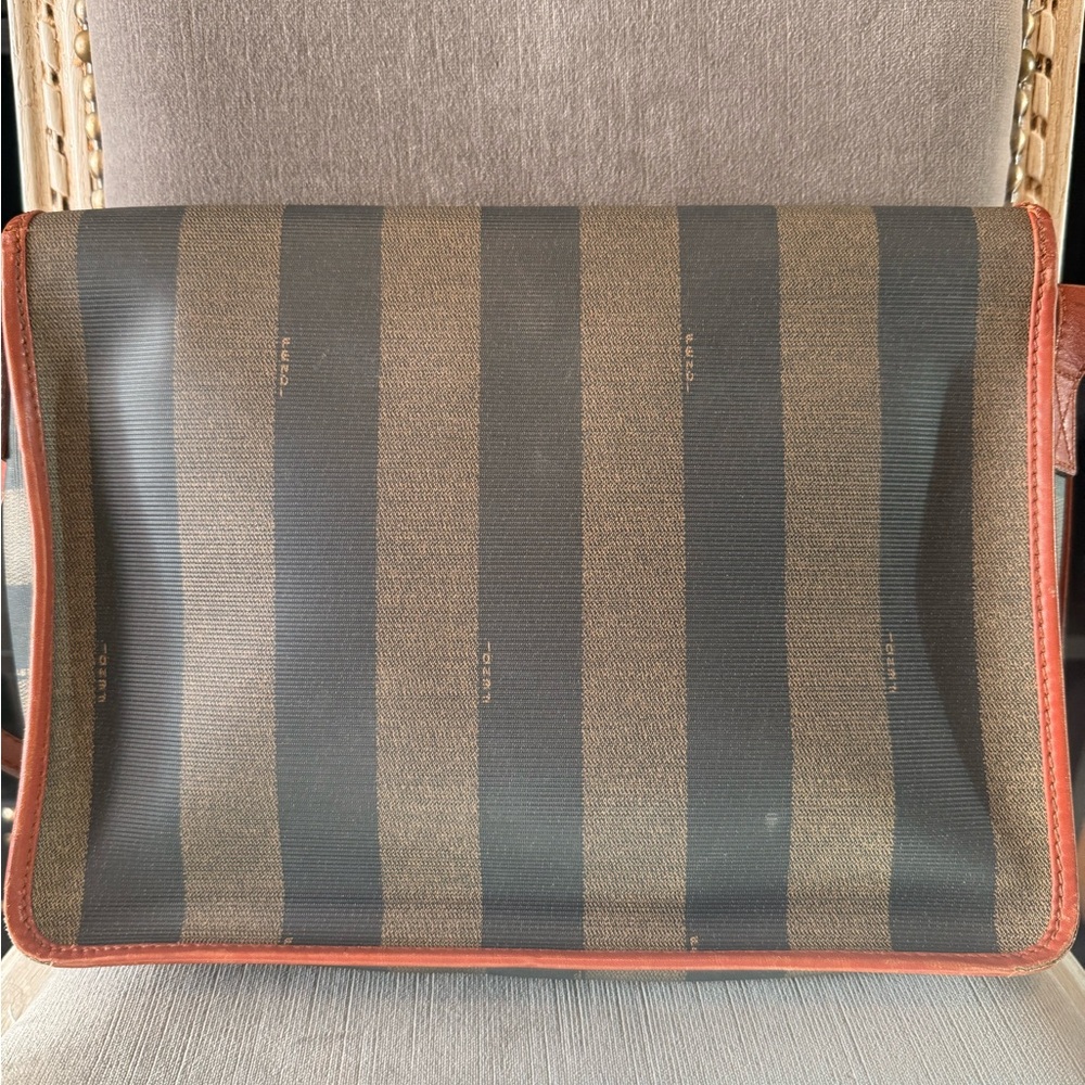Fendi Pequin Flap Crossbody Bag - Picture 3 of 17